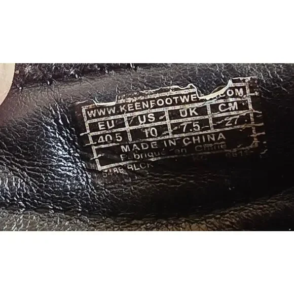Keen Black Leather Mary Jane Flats Sandals Womens US Size 10 EU 40.5 Activewear - Picture 8 of 8